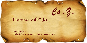 Csonka Zója névjegykártya